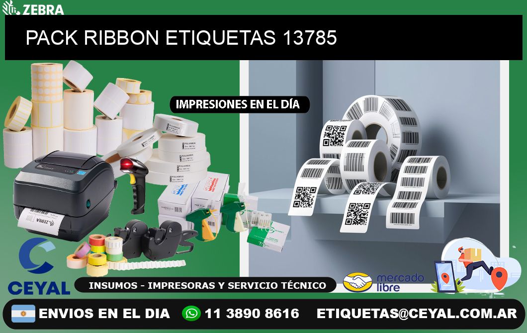 PACK RIBBON ETIQUETAS 13785