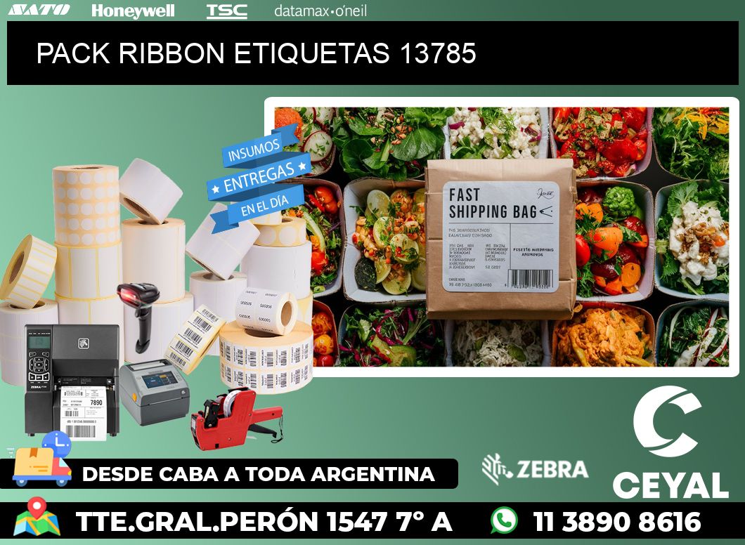 PACK RIBBON ETIQUETAS 13785