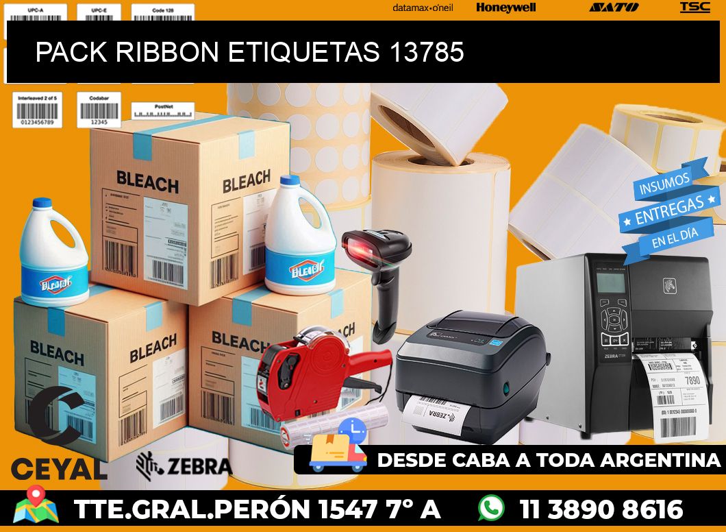 PACK RIBBON ETIQUETAS 13785