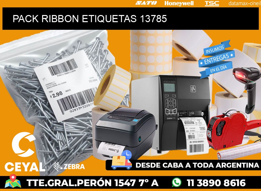 PACK RIBBON ETIQUETAS 13785