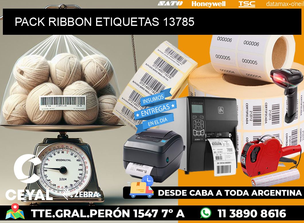 PACK RIBBON ETIQUETAS 13785