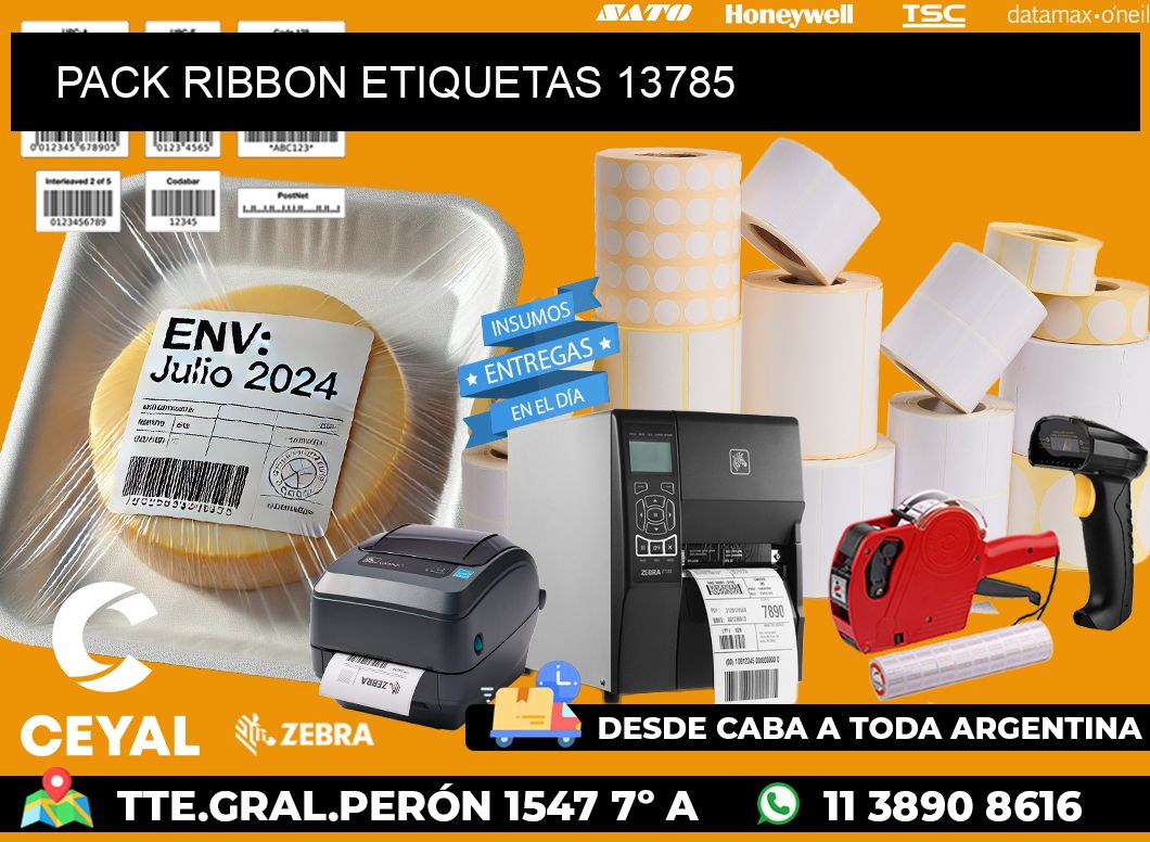 PACK RIBBON ETIQUETAS 13785