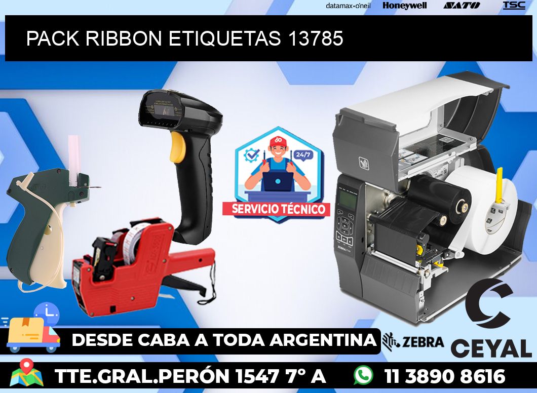 PACK RIBBON ETIQUETAS 13785