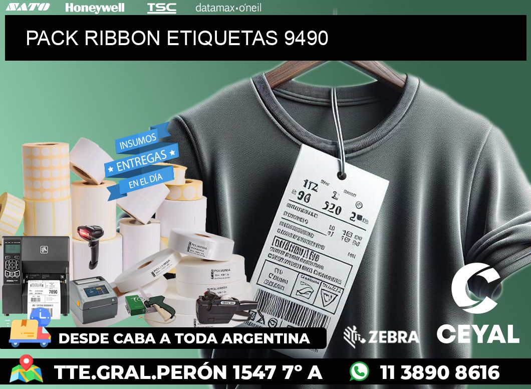 PACK RIBBON ETIQUETAS 9490