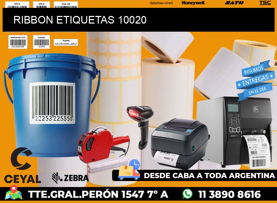 RIBBON ETIQUETAS 10020