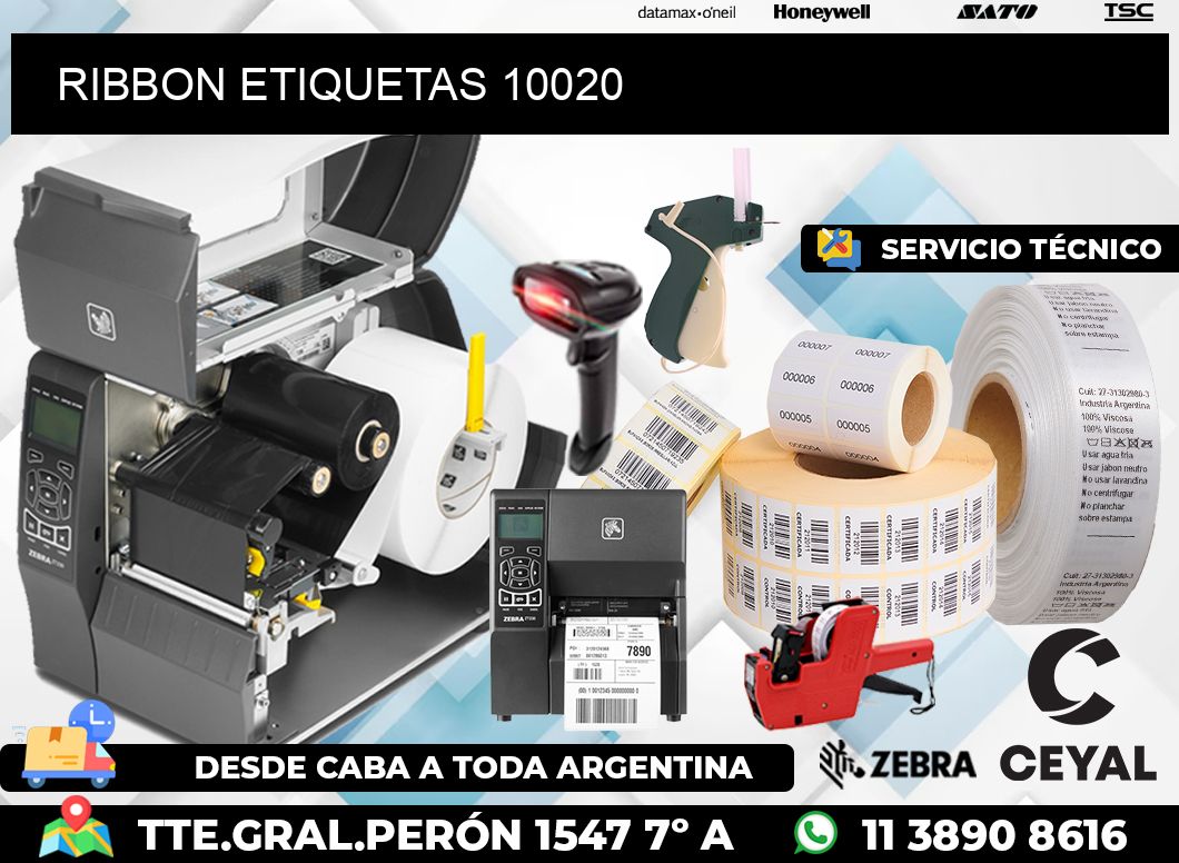 RIBBON ETIQUETAS 10020