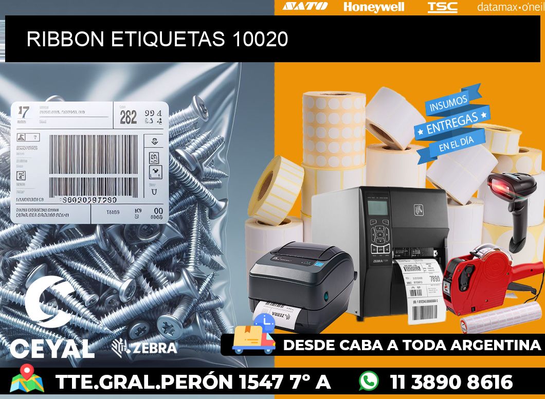 RIBBON ETIQUETAS 10020