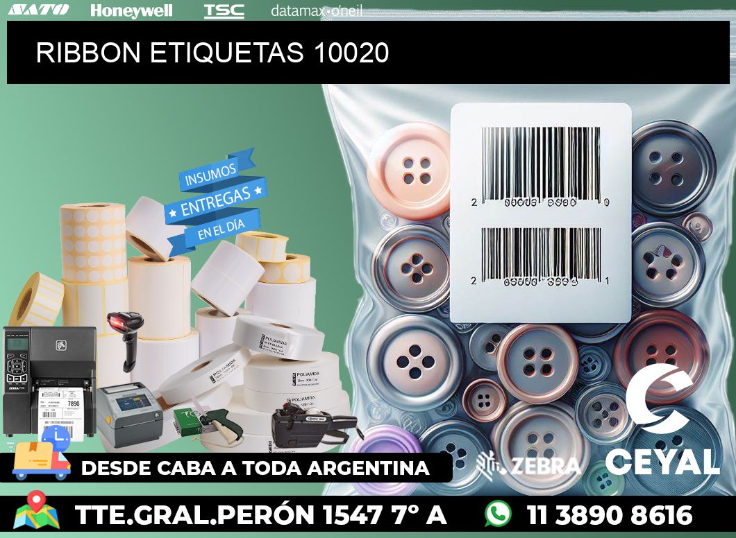 RIBBON ETIQUETAS 10020
