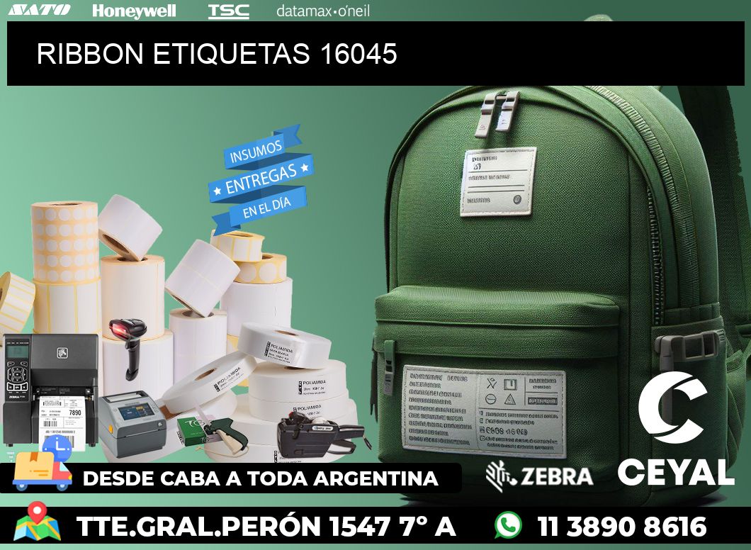 RIBBON ETIQUETAS 16045