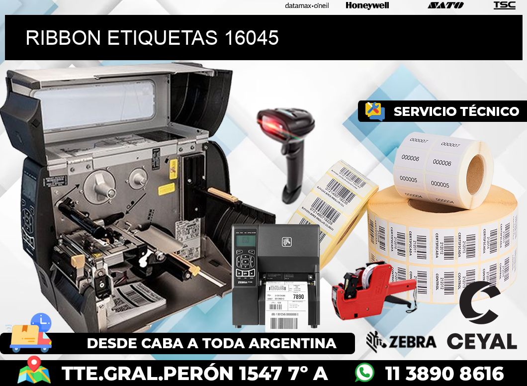 RIBBON ETIQUETAS 16045
