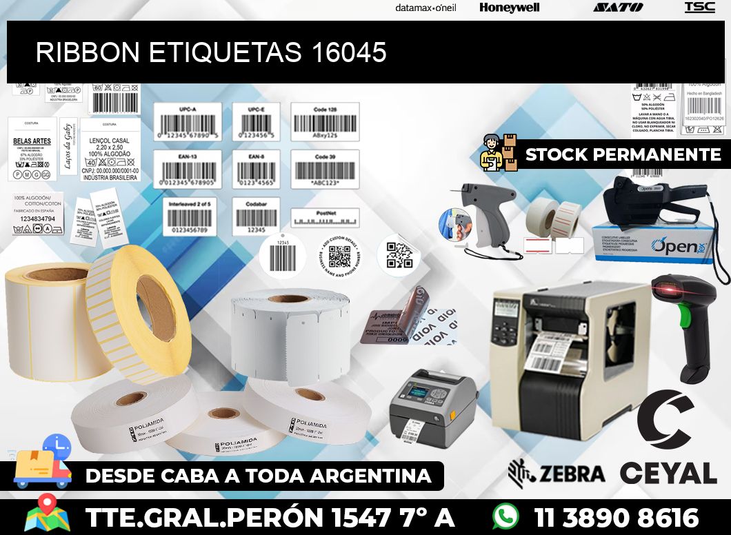 RIBBON ETIQUETAS 16045