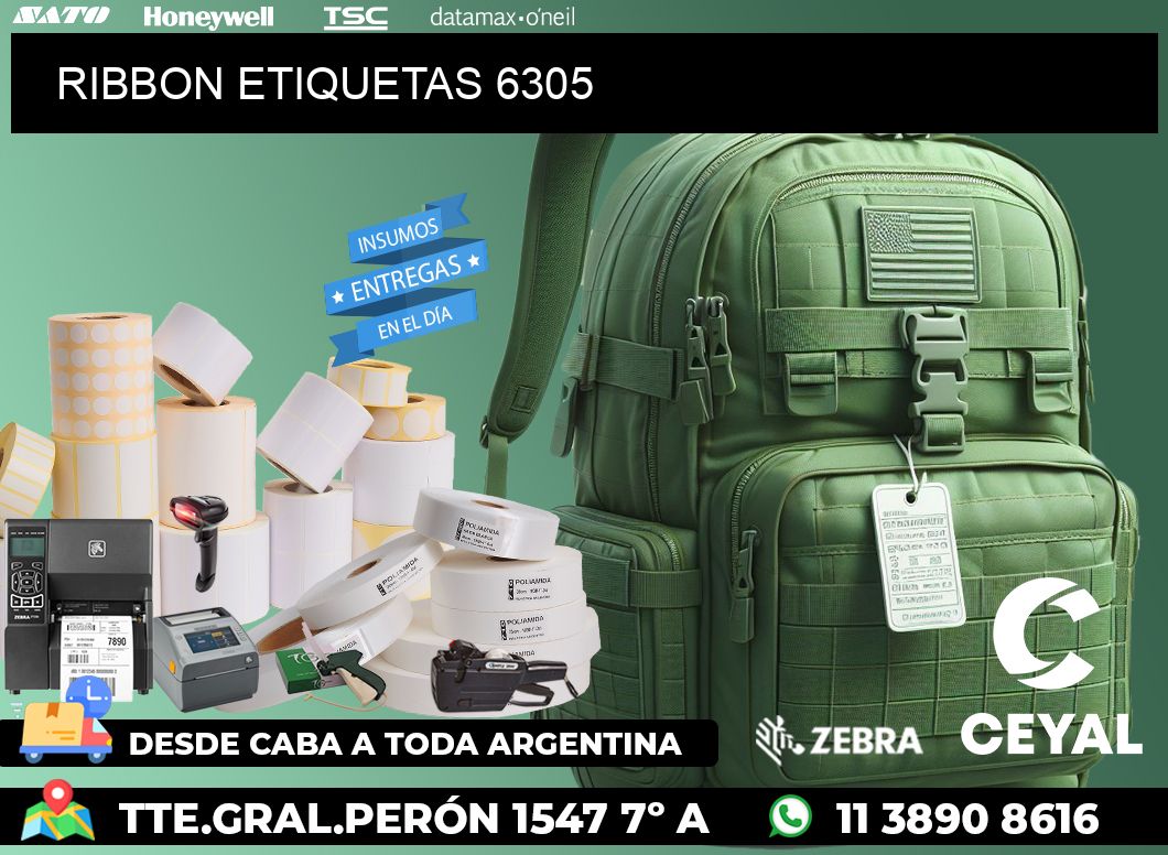 RIBBON ETIQUETAS 6305