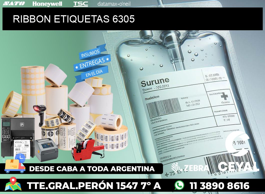 RIBBON ETIQUETAS 6305