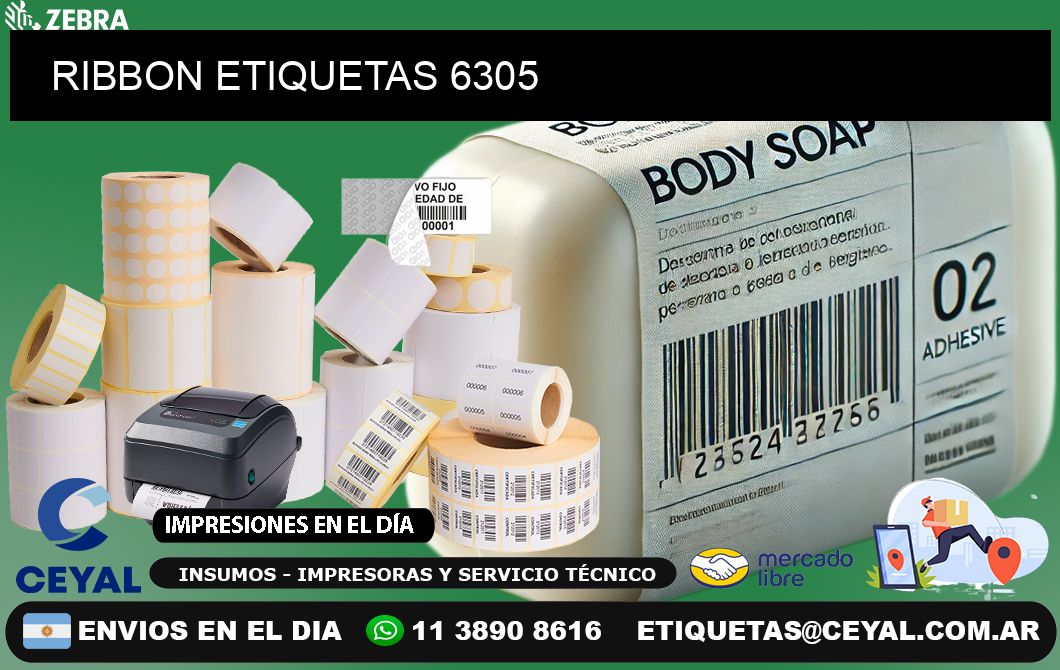 RIBBON ETIQUETAS 6305