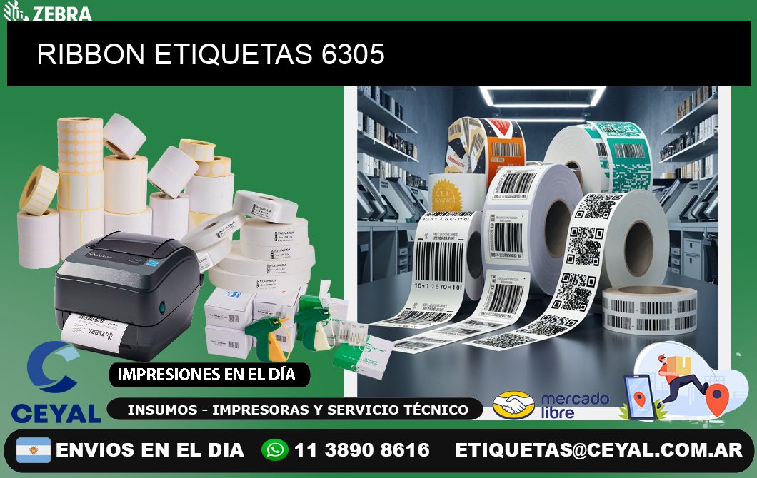 RIBBON ETIQUETAS 6305