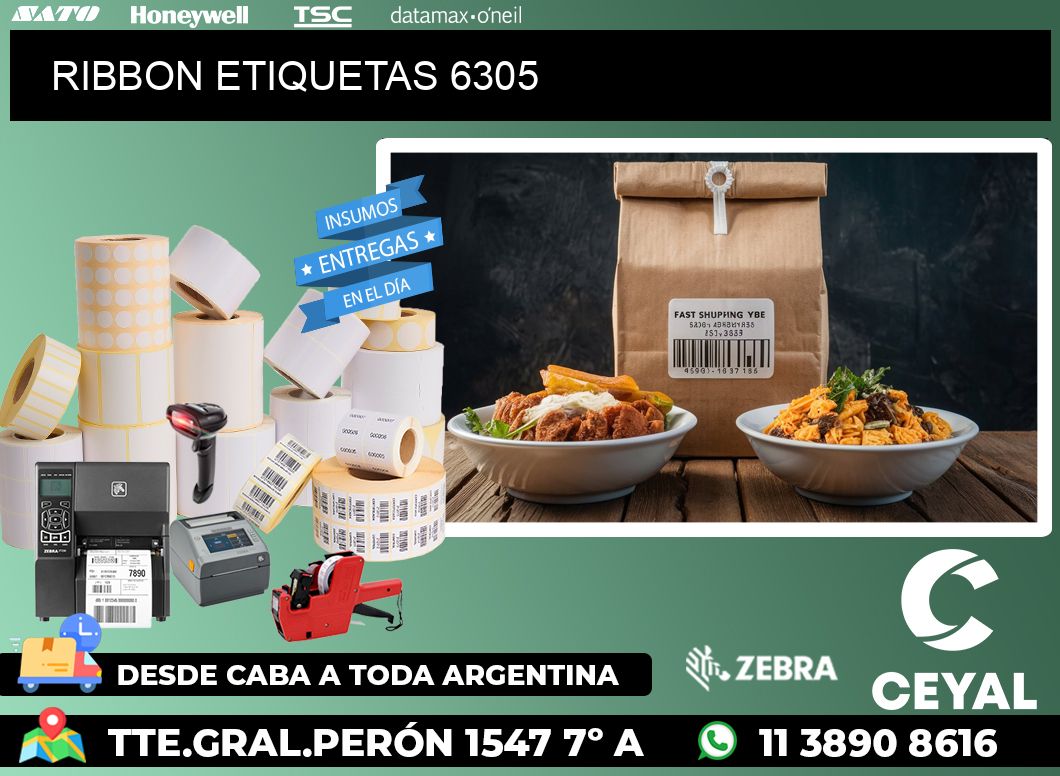 RIBBON ETIQUETAS 6305