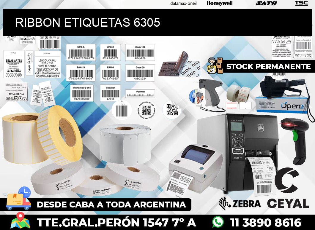 RIBBON ETIQUETAS 6305