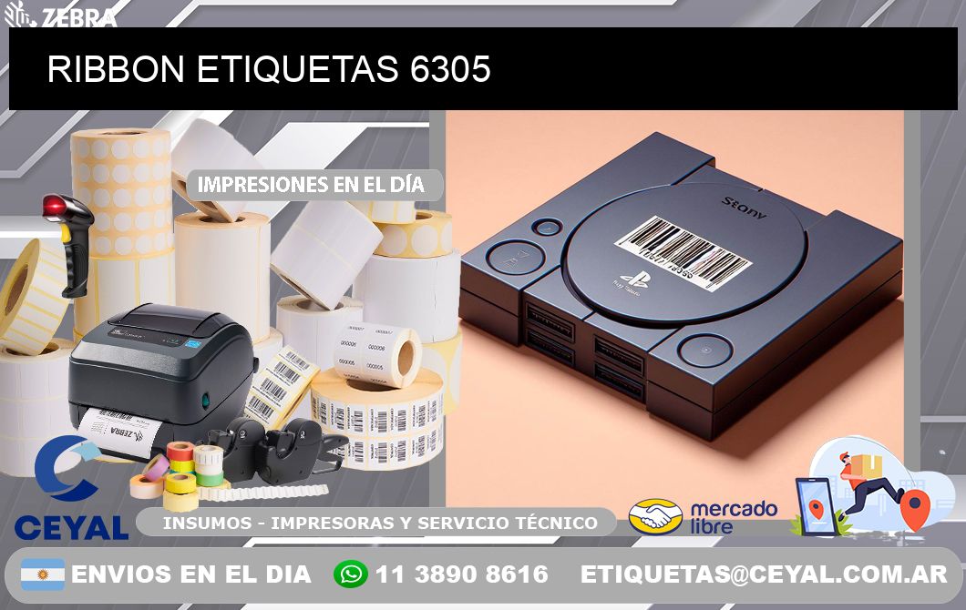 RIBBON ETIQUETAS 6305