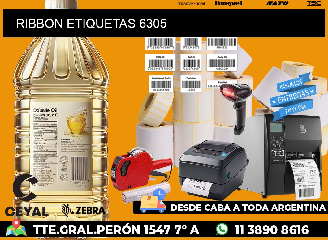 RIBBON ETIQUETAS 6305