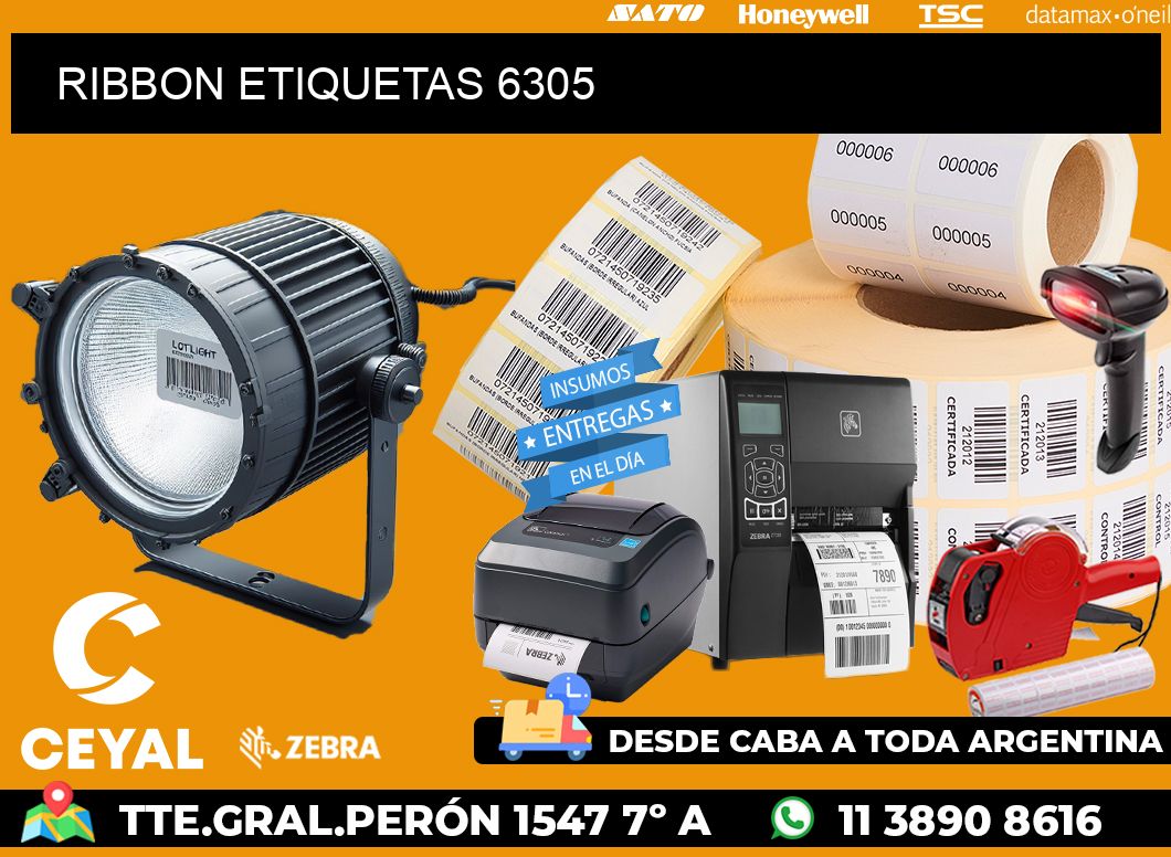 RIBBON ETIQUETAS 6305