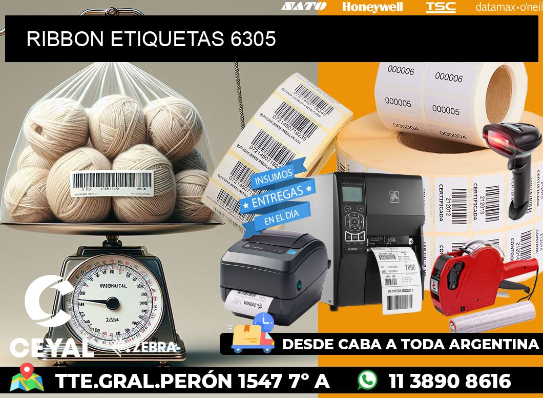 RIBBON ETIQUETAS 6305