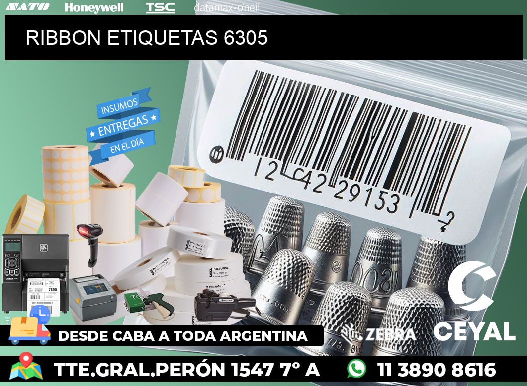 RIBBON ETIQUETAS 6305