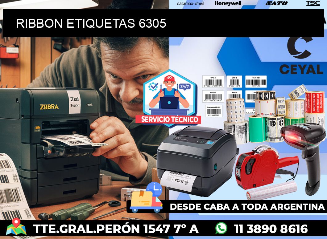 RIBBON ETIQUETAS 6305