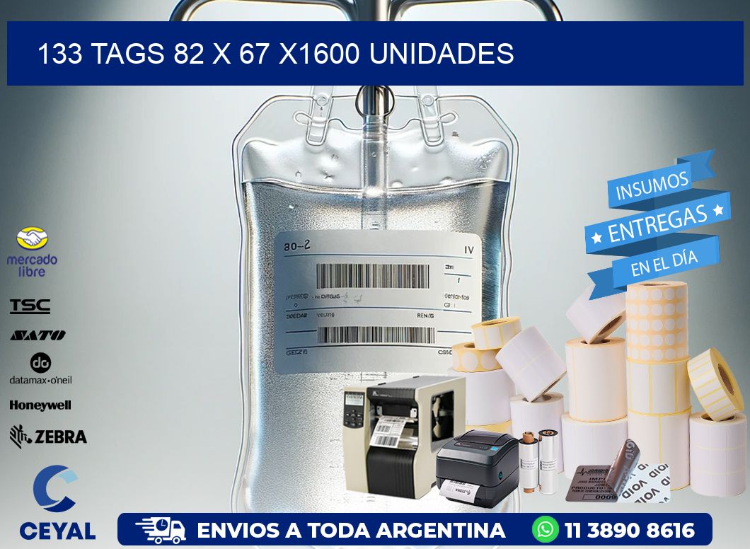 133 TAGS 82 x 67 X1600 UNIDADES