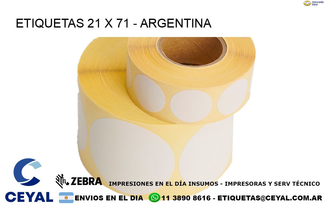 ETIQUETAS 21 x 71 - ARGENTINA