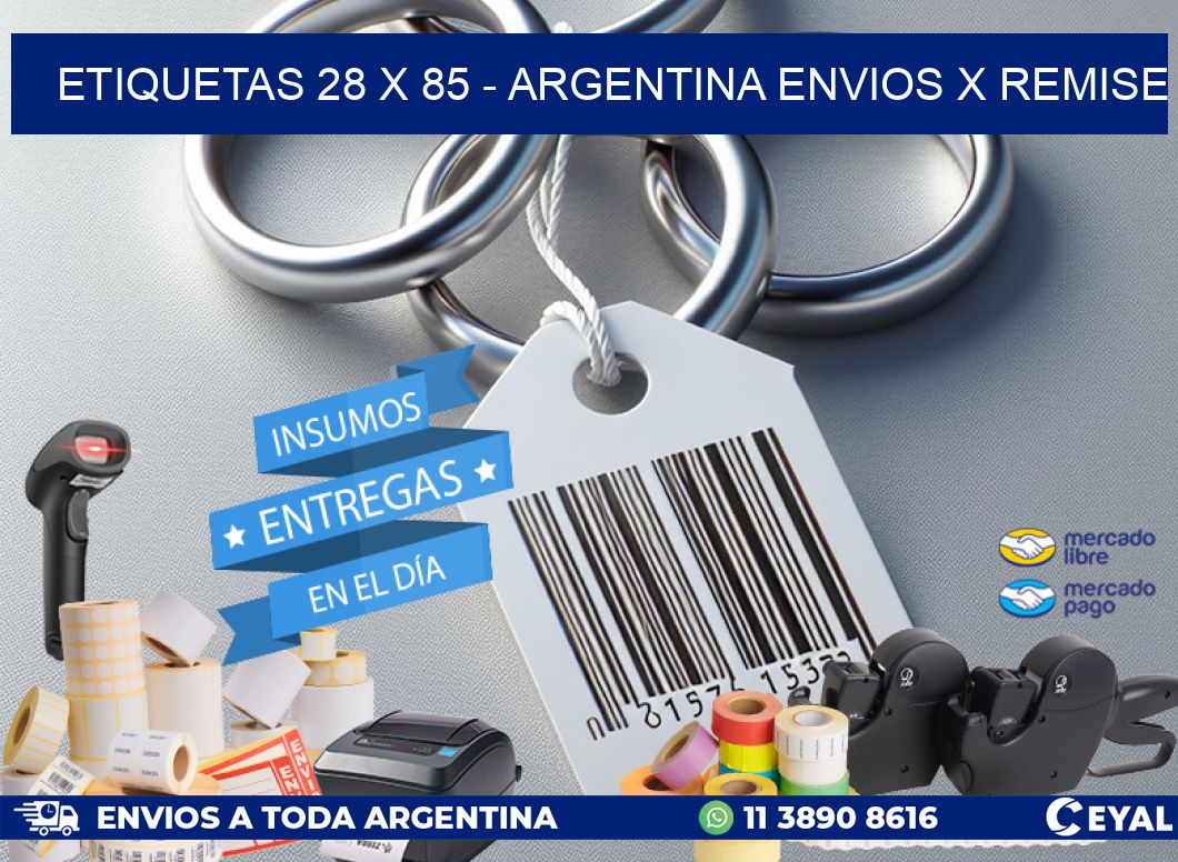 ETIQUETAS 28 x 85 - ARGENTINA ENVIOS X REMISE