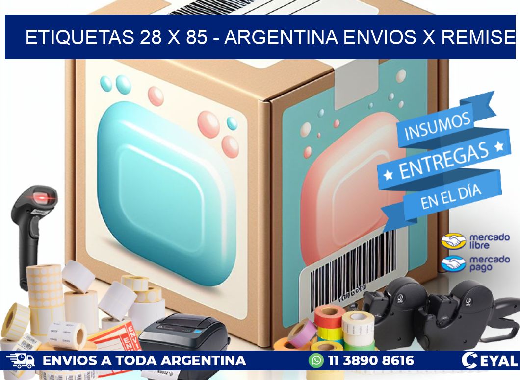 ETIQUETAS 28 x 85 - ARGENTINA ENVIOS X REMISE