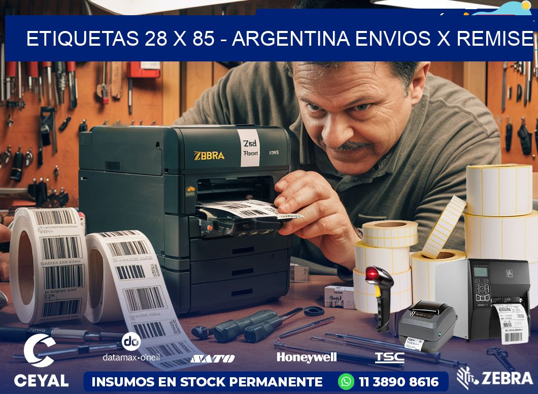 ETIQUETAS 28 x 85 - ARGENTINA ENVIOS X REMISE