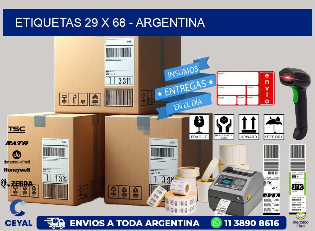 ETIQUETAS 29 x 68 - ARGENTINA