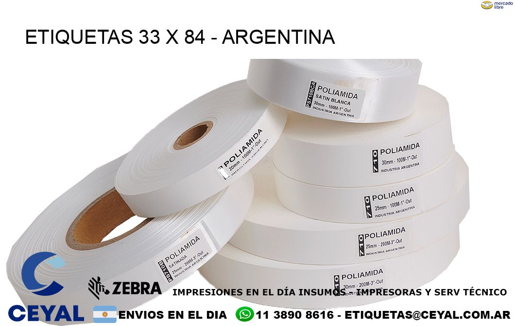 ETIQUETAS 33 x 84 - ARGENTINA