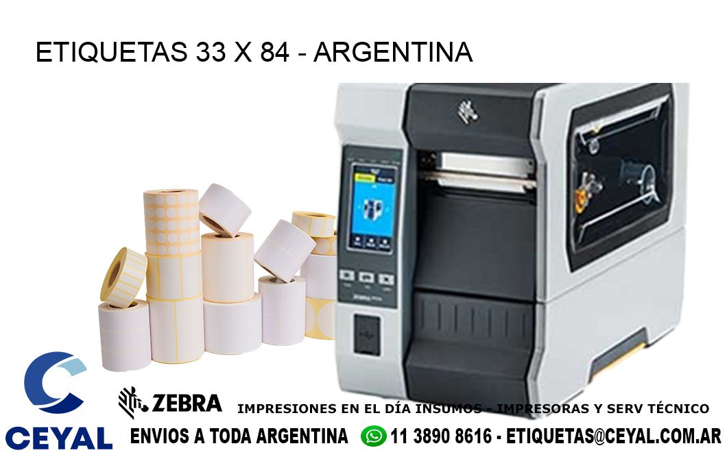 ETIQUETAS 33 x 84 - ARGENTINA