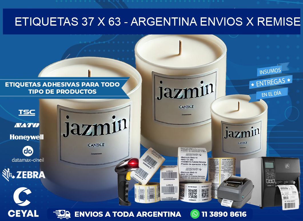 ETIQUETAS 37 x 63 – ARGENTINA ENVIOS X REMISE