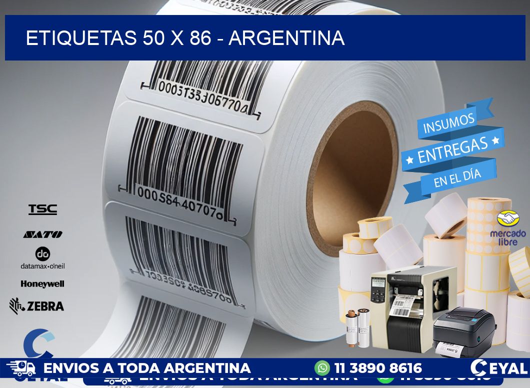 ETIQUETAS 50 x 86 - ARGENTINA