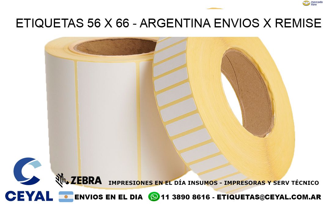 ETIQUETAS 56 x 66 – ARGENTINA ENVIOS X REMISE