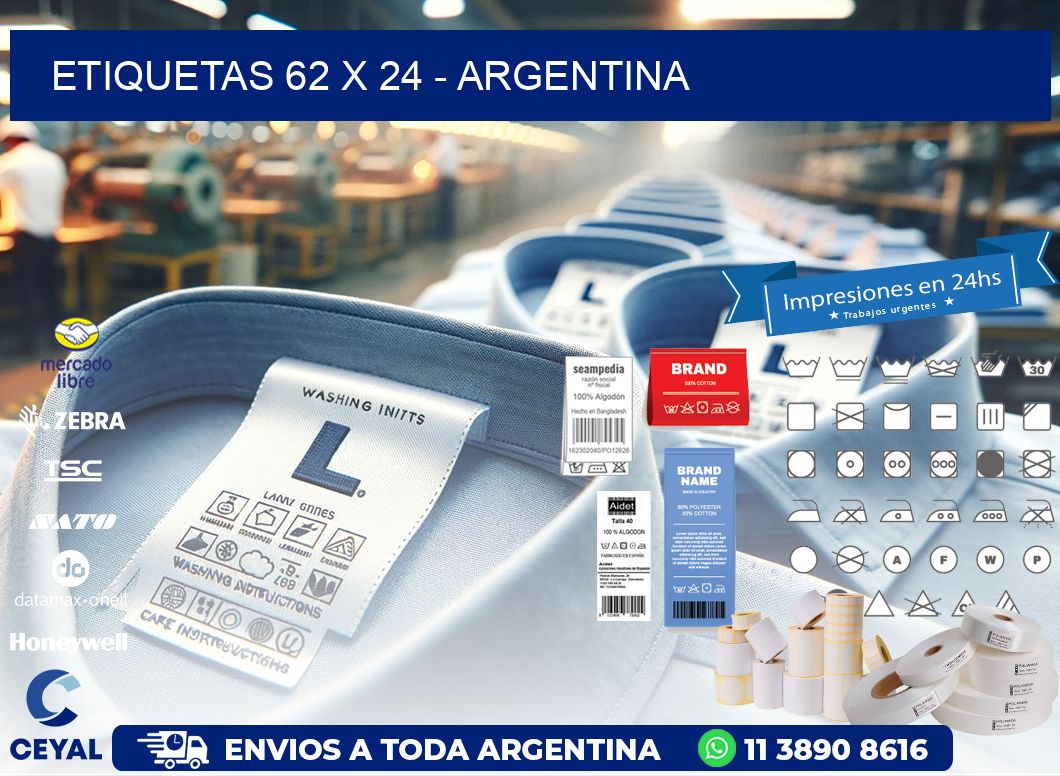 ETIQUETAS 62 x 24 - ARGENTINA
