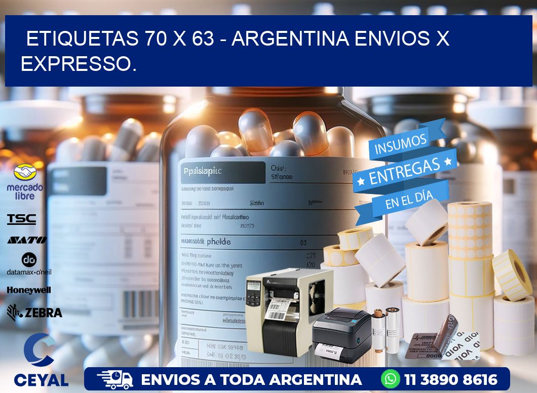 ETIQUETAS 70 x 63 – ARGENTINA ENVIOS X EXPRESSO.