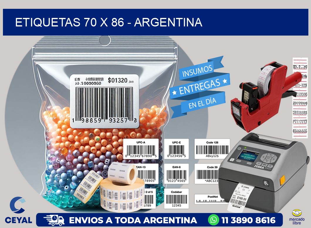 ETIQUETAS 70 x 86 - ARGENTINA