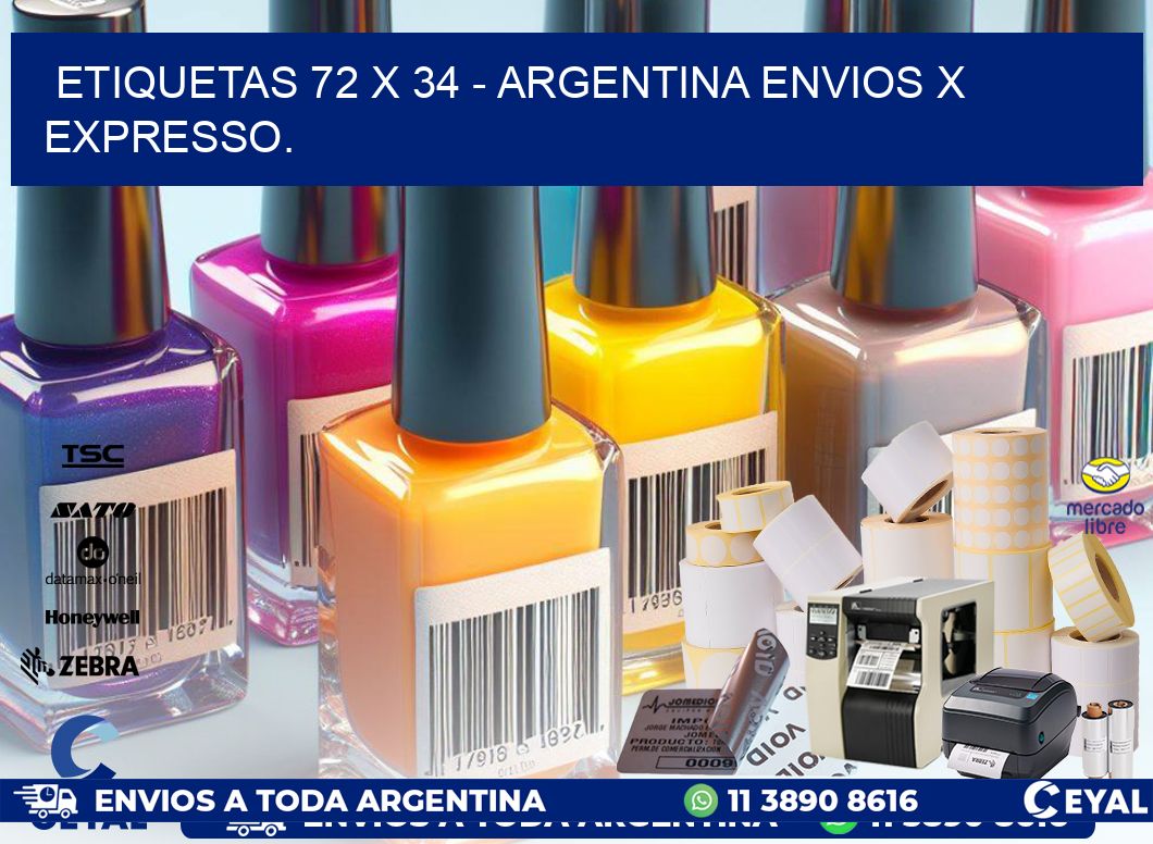 ETIQUETAS 72 x 34 – ARGENTINA ENVIOS X EXPRESSO.