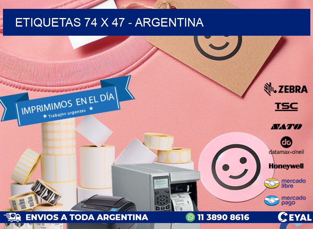 ETIQUETAS 74 x 47 - ARGENTINA