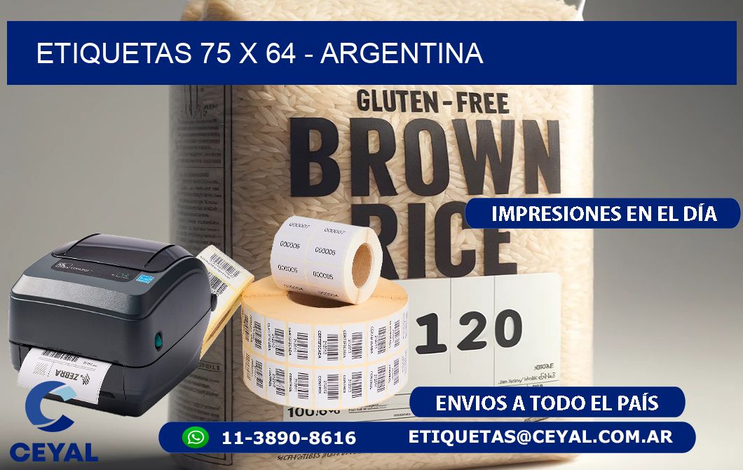 ETIQUETAS 75 x 64 - ARGENTINA