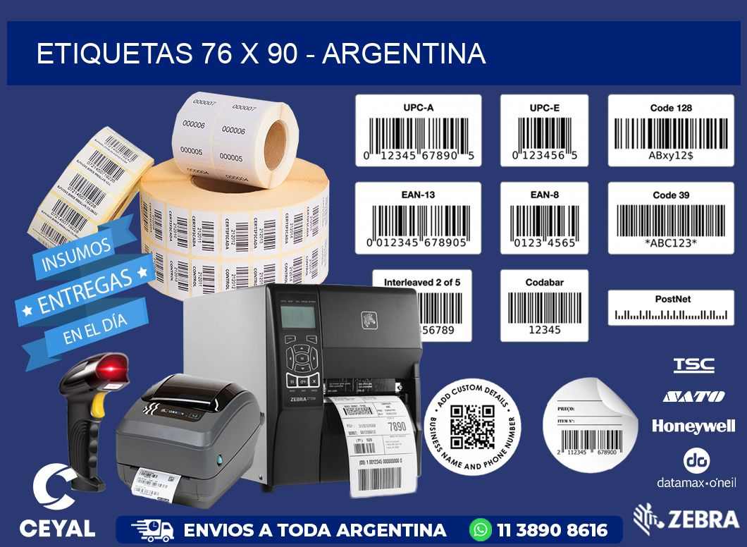 ETIQUETAS 76 x 90 - ARGENTINA