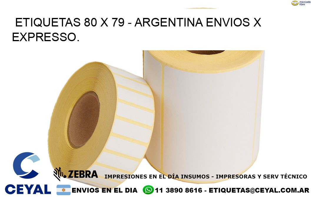 ETIQUETAS 80 x 79 - ARGENTINA ENVIOS X EXPRESSO.