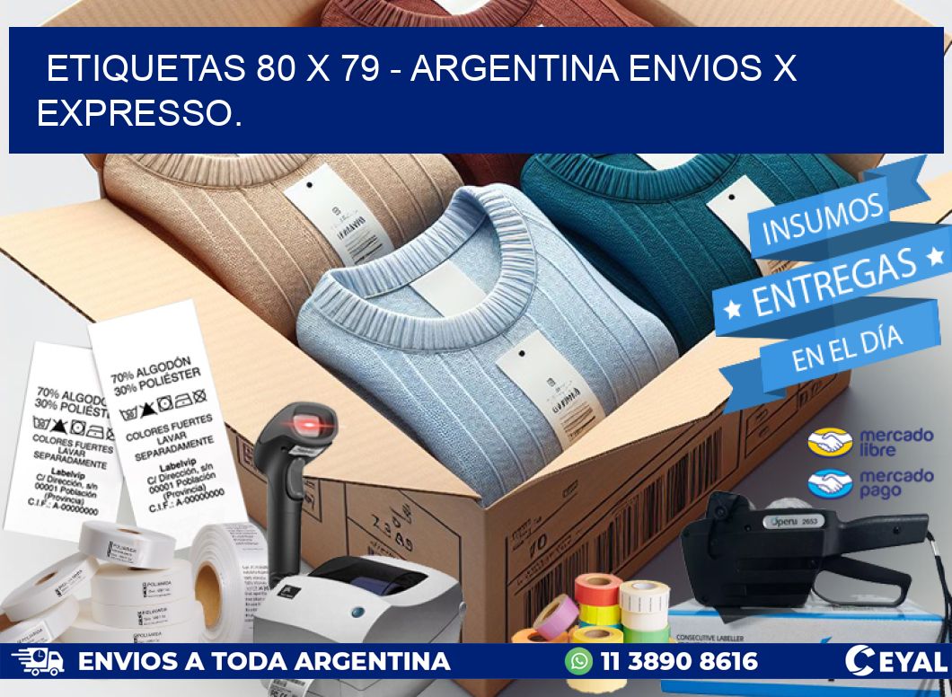 ETIQUETAS 80 x 79 – ARGENTINA ENVIOS X EXPRESSO.