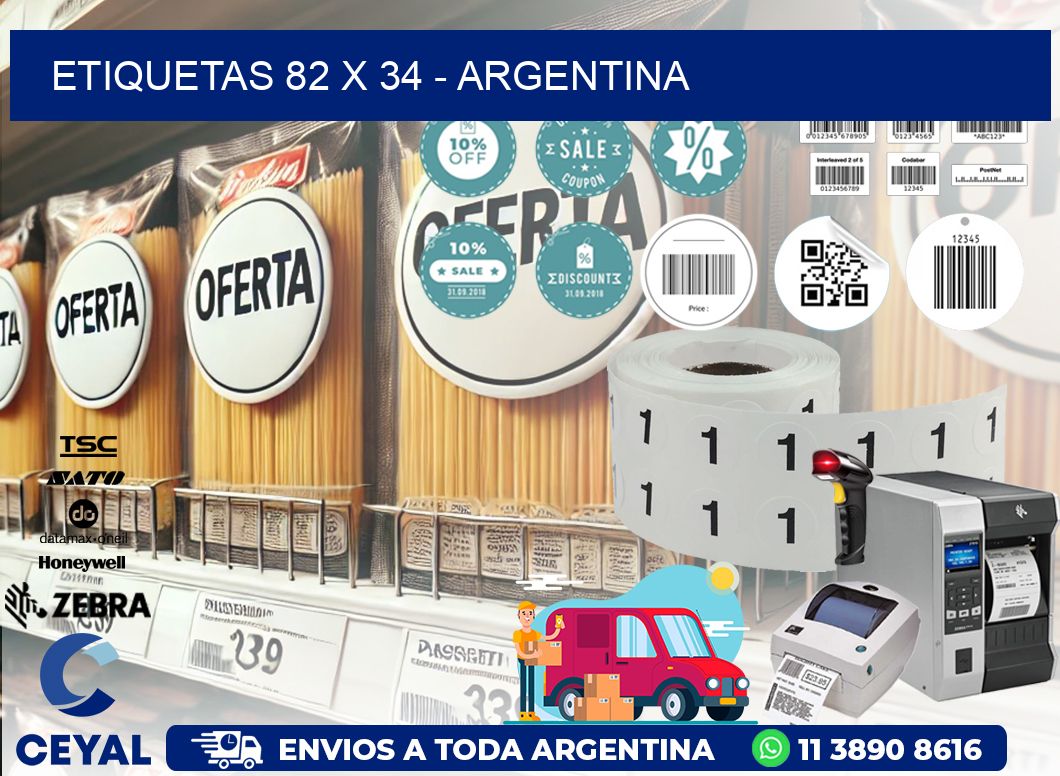 ETIQUETAS 82 x 34 - ARGENTINA