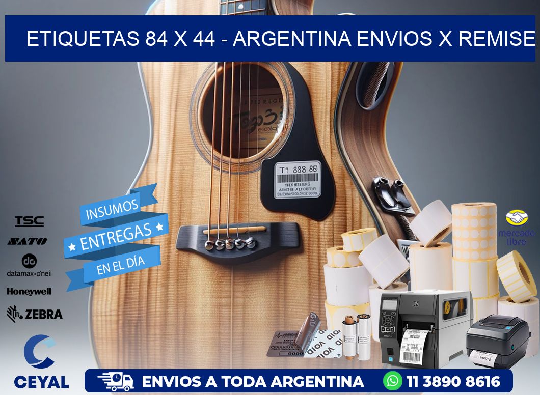 ETIQUETAS 84 x 44 - ARGENTINA ENVIOS X REMISE