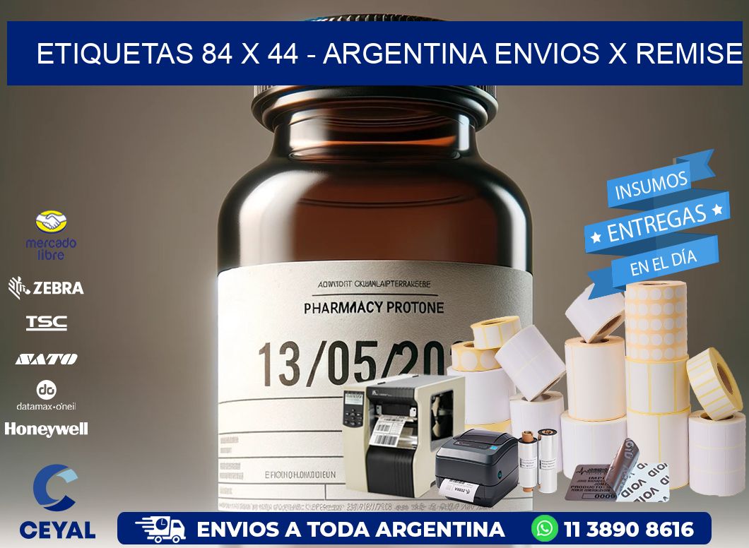 ETIQUETAS 84 x 44 – ARGENTINA ENVIOS X REMISE